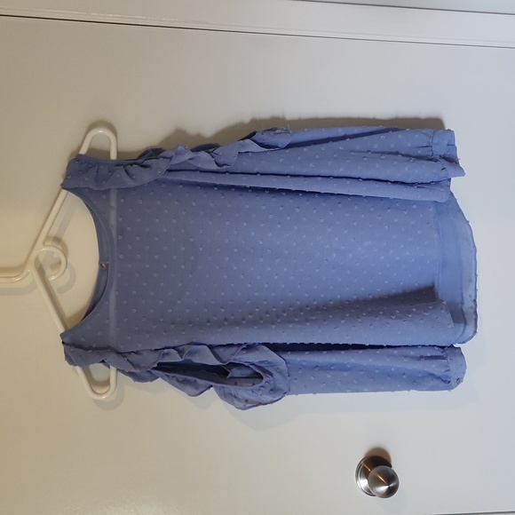 RW&CO blue cold shoulder top - Picture 1 of 5